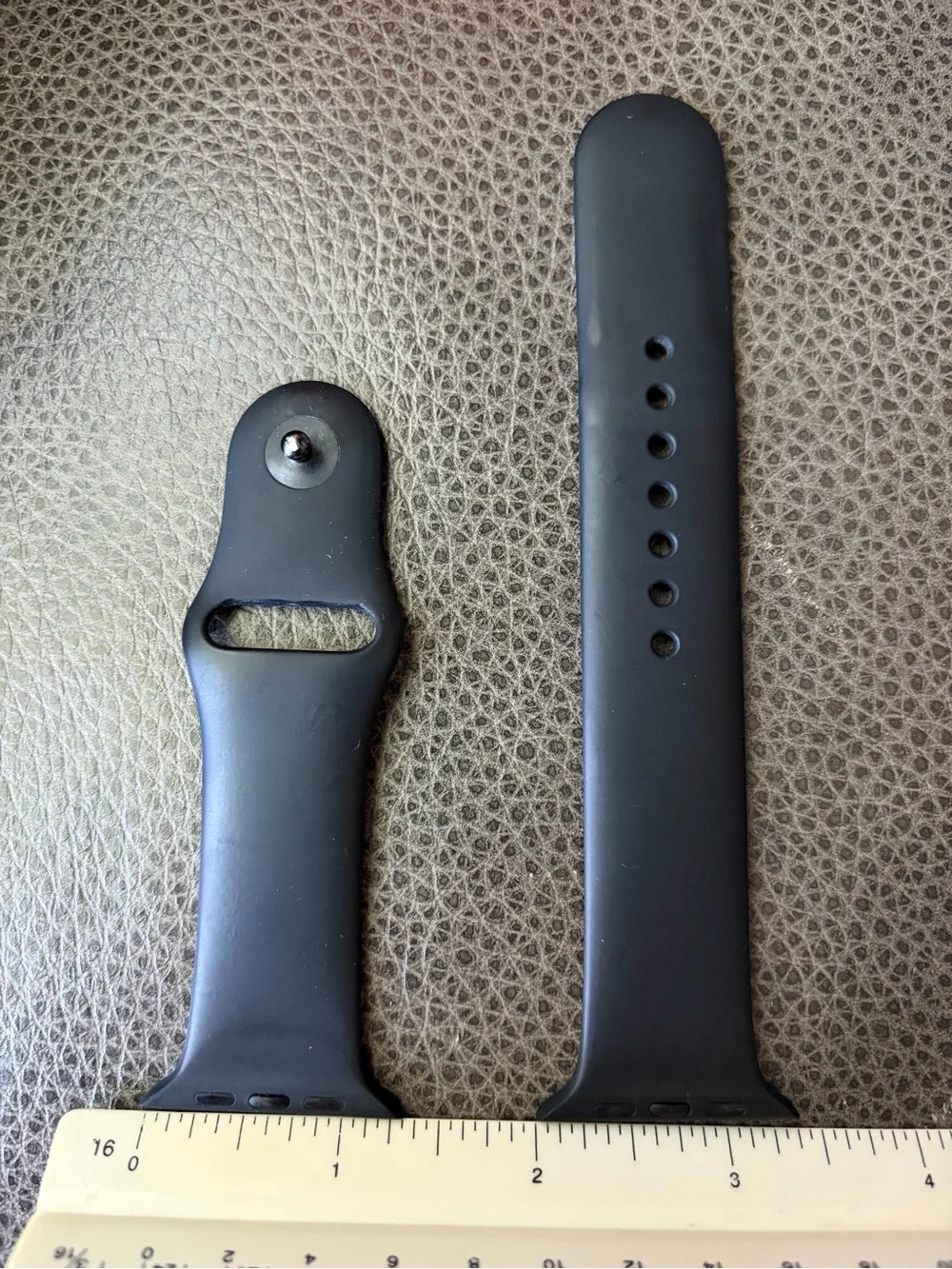 Apple Watch Black Silicone Sport Band Replacement 42mm M/L